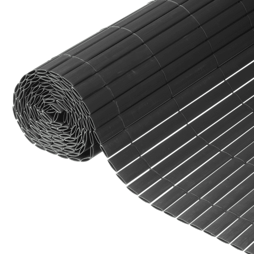 Tuinscherm PVC dubbelwandig antraciet